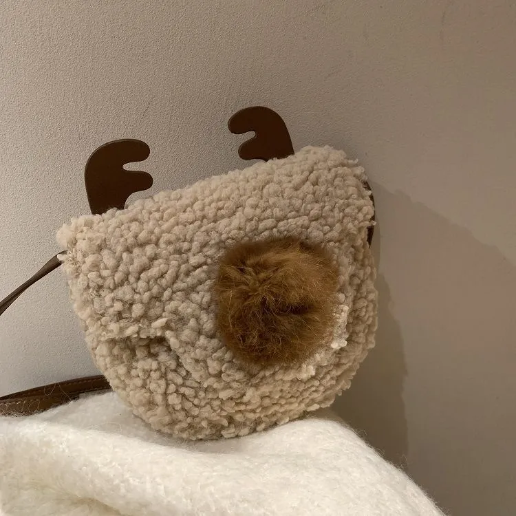 Fluffy Deer Crossbody Bag