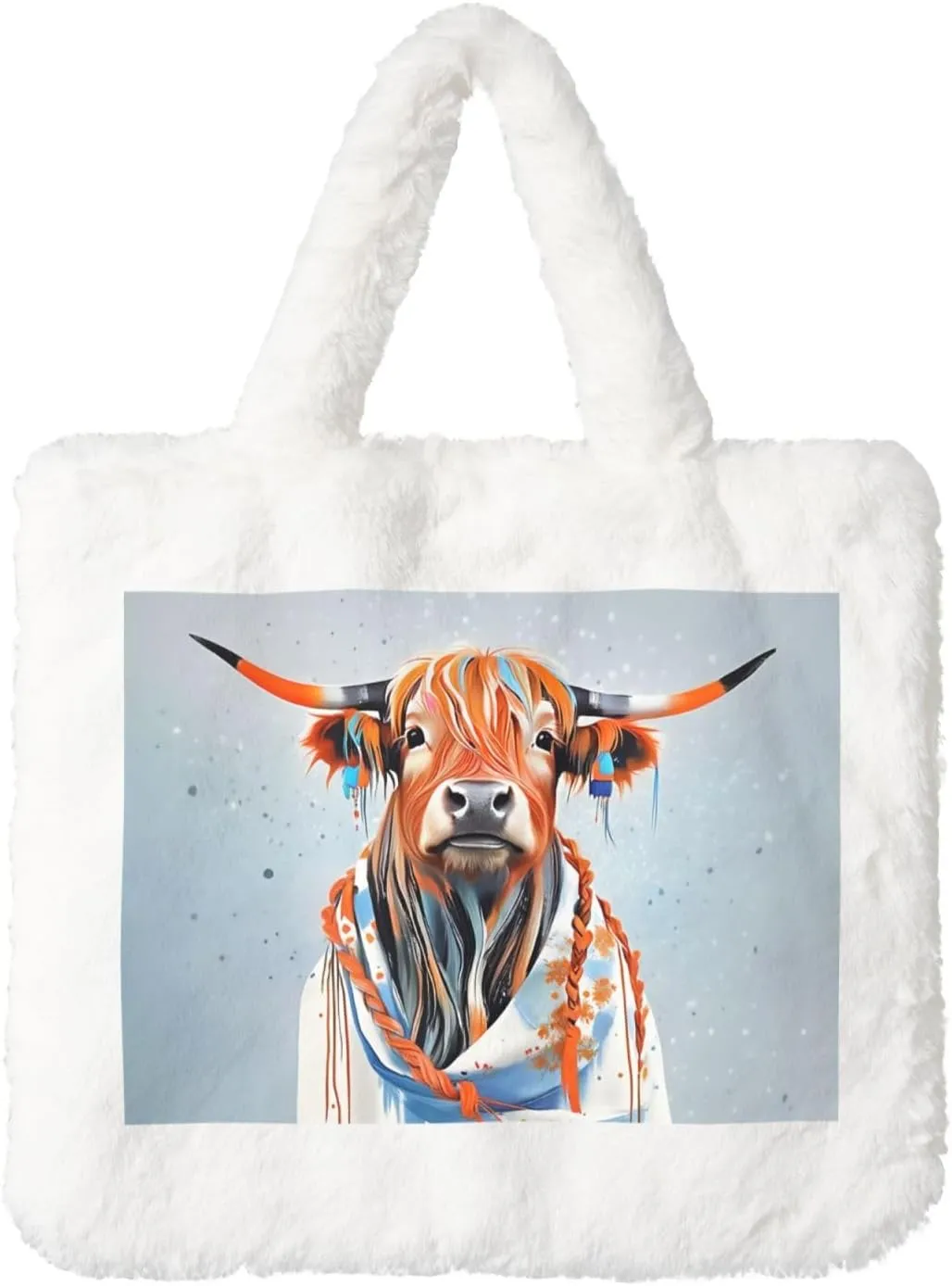 Fluffy Purses for Women Cute Fuzzy Tote Handbag Plush Shoulder Bag Faux Fur Clutch Bag