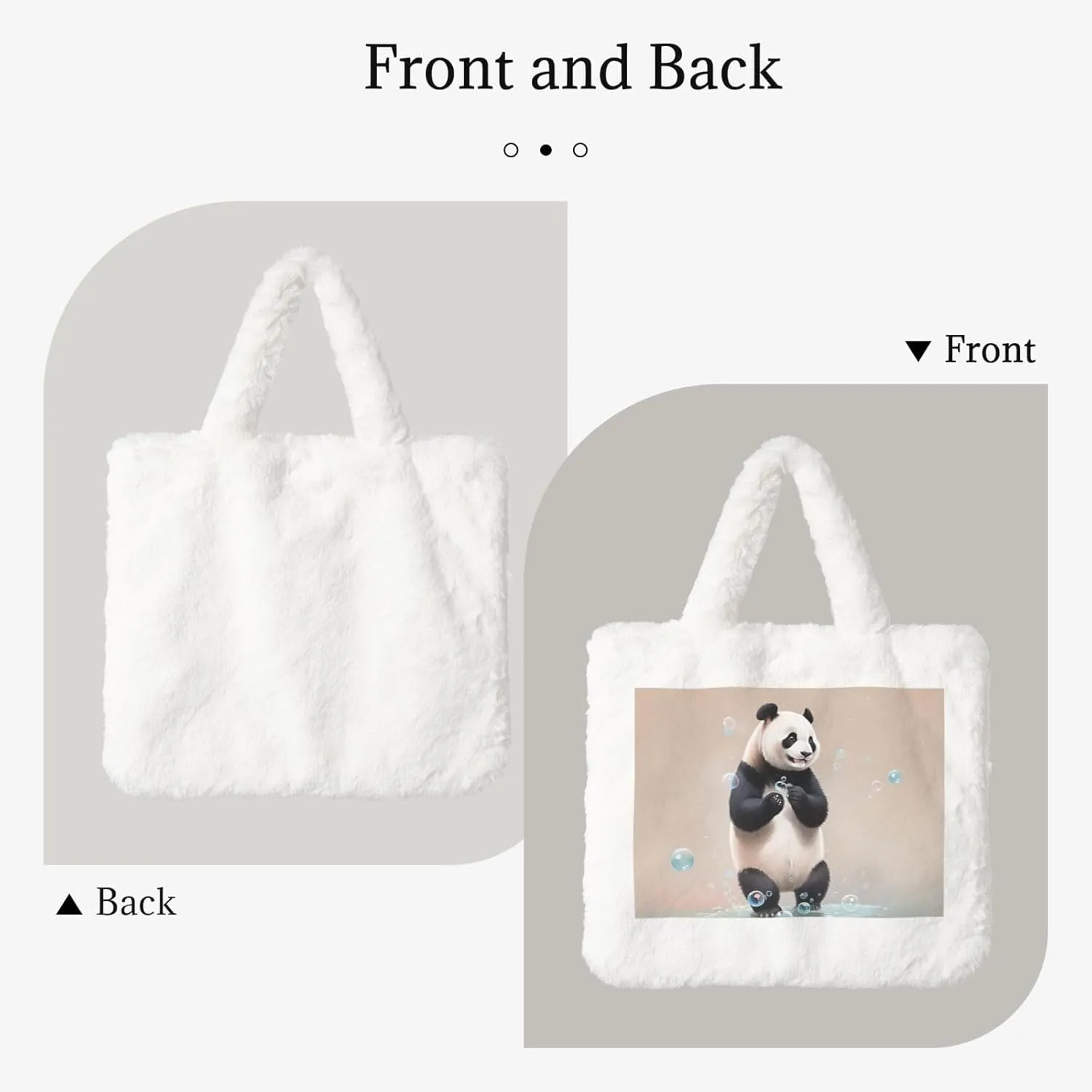 Fluffy Purses for Women Cute Fuzzy Tote Handbag Plush Shoulder Bag Faux Fur Clutch Bag