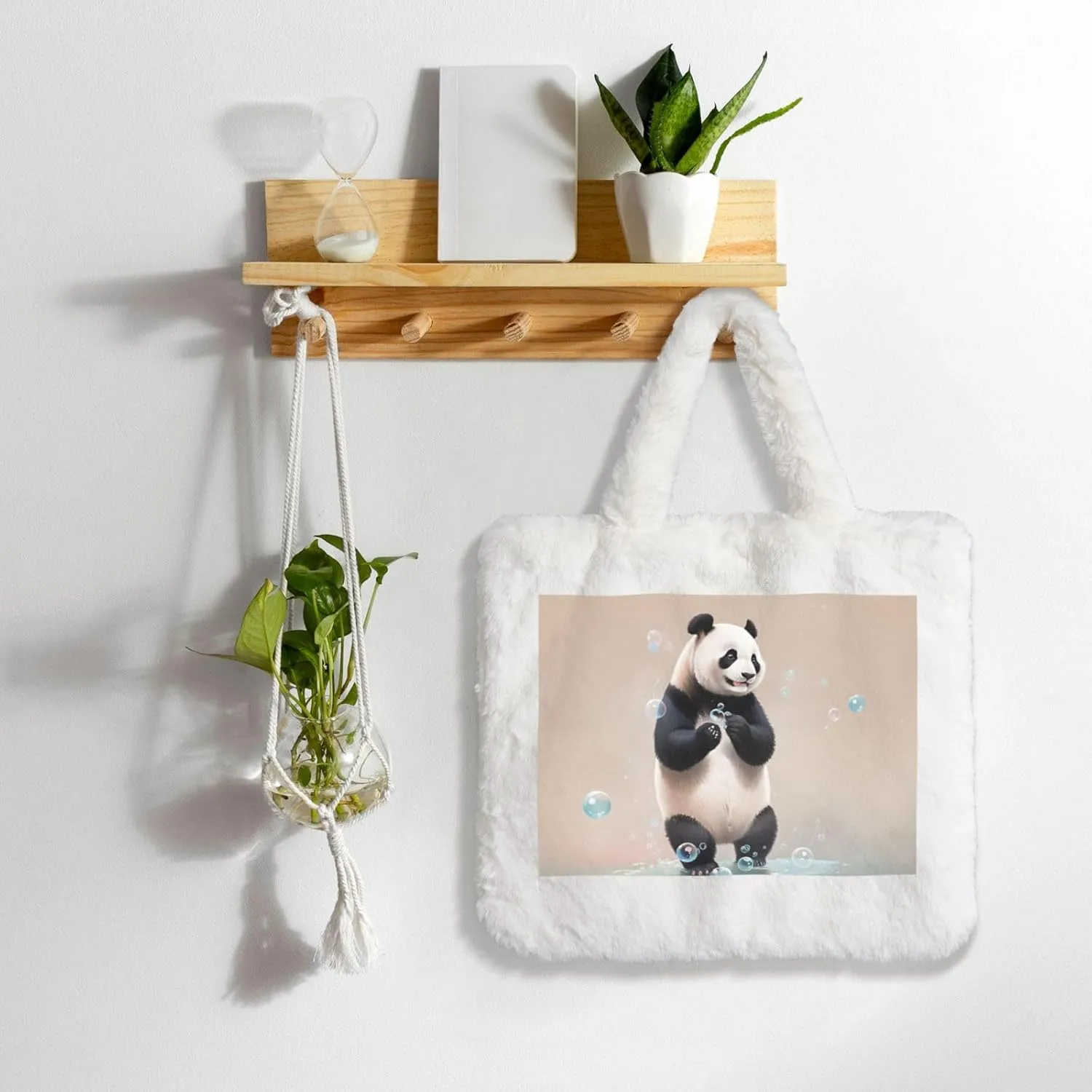 Fluffy Purses for Women Cute Fuzzy Tote Handbag Plush Shoulder Bag Faux Fur Clutch Bag