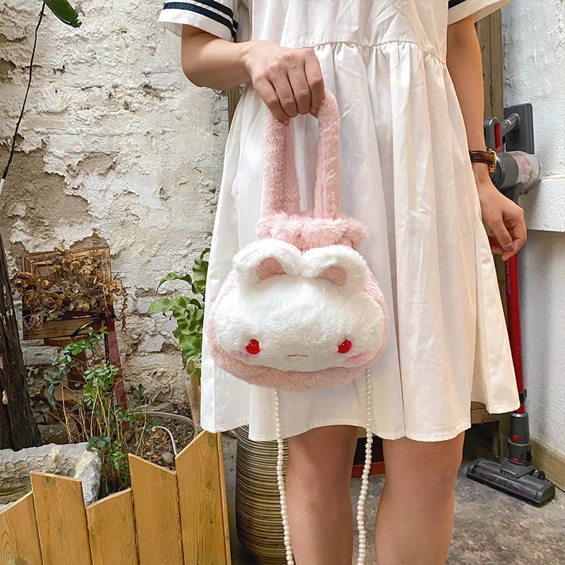 Fluffy Rabbit Crossbody Bag