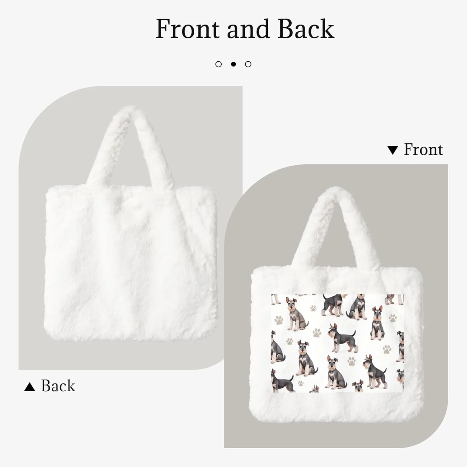 Fluffy Shoulder Bag Plush Bags Women Ladies Tote Bag Fluffy White Furry Purse Handbag for Autumn Winter