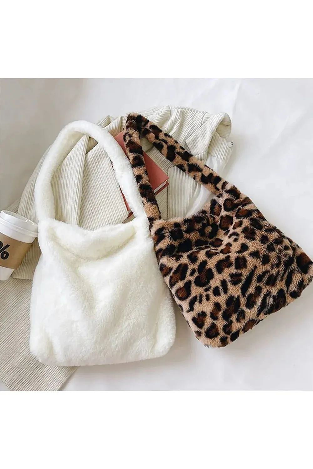 Fluffy Shoulder Plush Tote