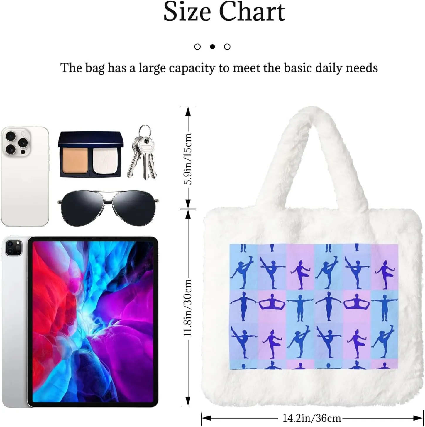 Fluffy Tote Bag Ladies Shoulder Bag Women Furry Tote Bag Plush Handbag Women Cute Bag for Women