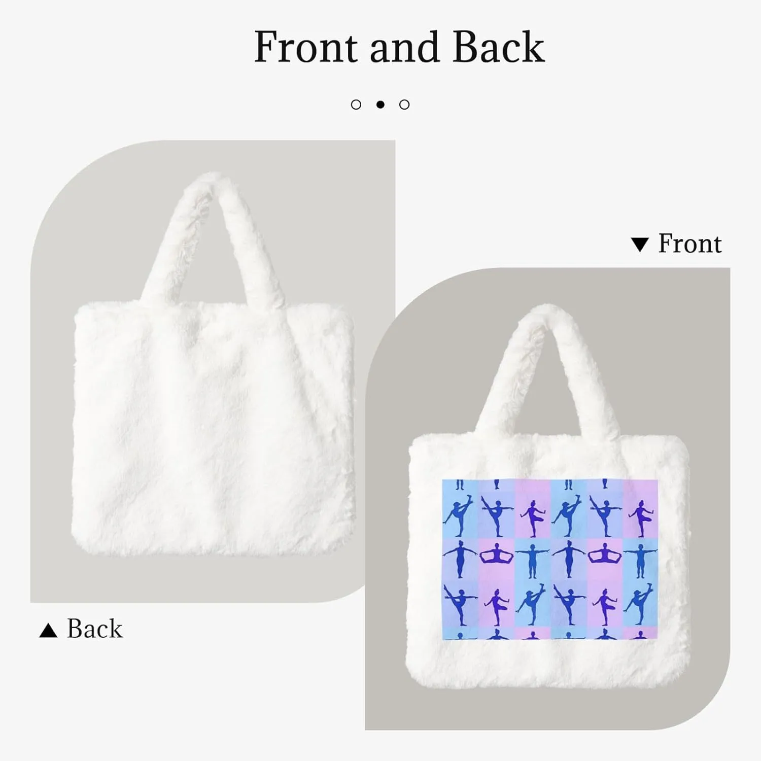 Fluffy Tote Bag Ladies Shoulder Bag Women Furry Tote Bag Plush Handbag Women Cute Bag for Women