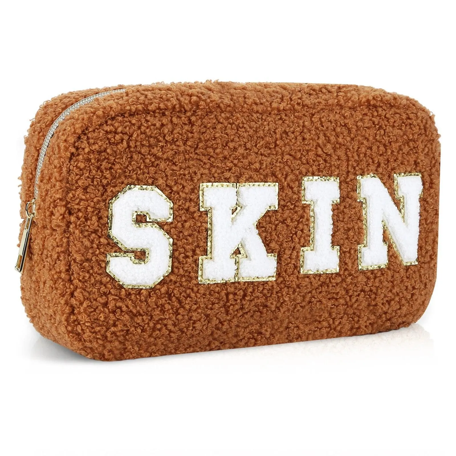 fluffy travel cosmetic bags