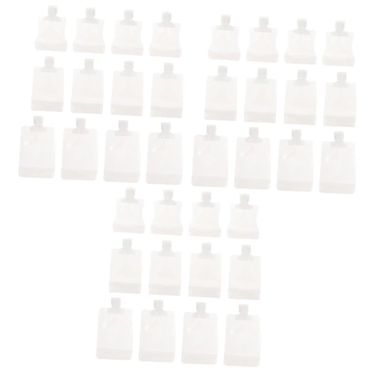 FRCOLOR 3sets Travel Lotion Suction Mouth Bag Fillable Toiletry Bag for Emulsion Sub Compact Easy to Clean 12pcs*3