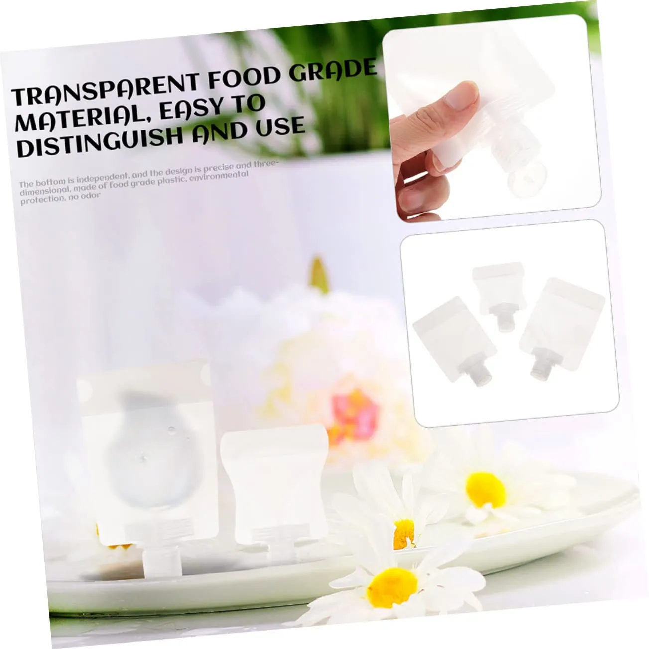 FRCOLOR 3sets Travel Lotion Suction Mouth Bag Fillable Toiletry Bag for Emulsion Sub Compact Easy to Clean 12pcs*3