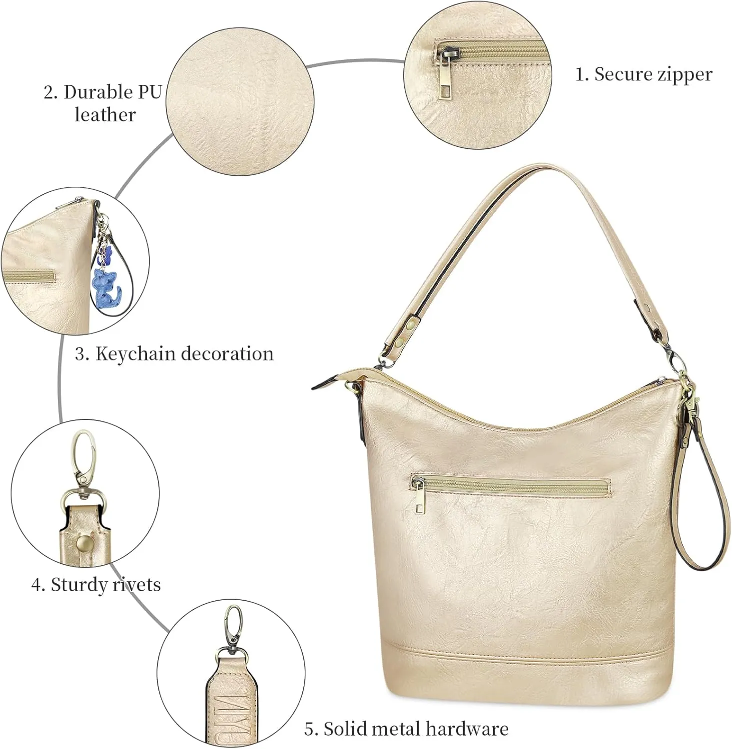 FUKUYIN Purses for Women Large Hobo Handbags Designer Top Handle Satchel Shoulder Purse Soft Faxu Leather Trendy