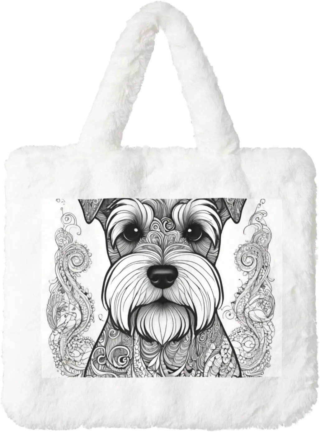 Furry Purse, Fluffy Tote Bag for Women Winter Faux Fur Bag Fuzzy Purse and Handbags