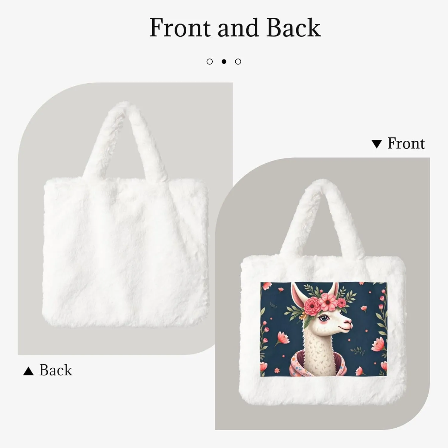Furry Purse, Fluffy Tote Bag for Women Winter Faux Fur Bag Fuzzy Purse and Handbags