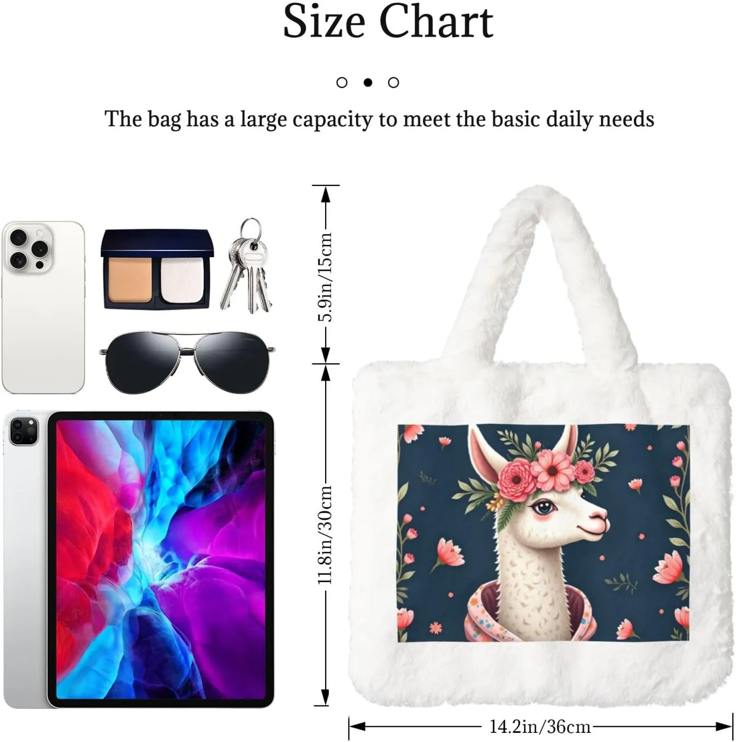Furry Purse, Fluffy Tote Bag for Women Winter Faux Fur Bag Fuzzy Purse and Handbags