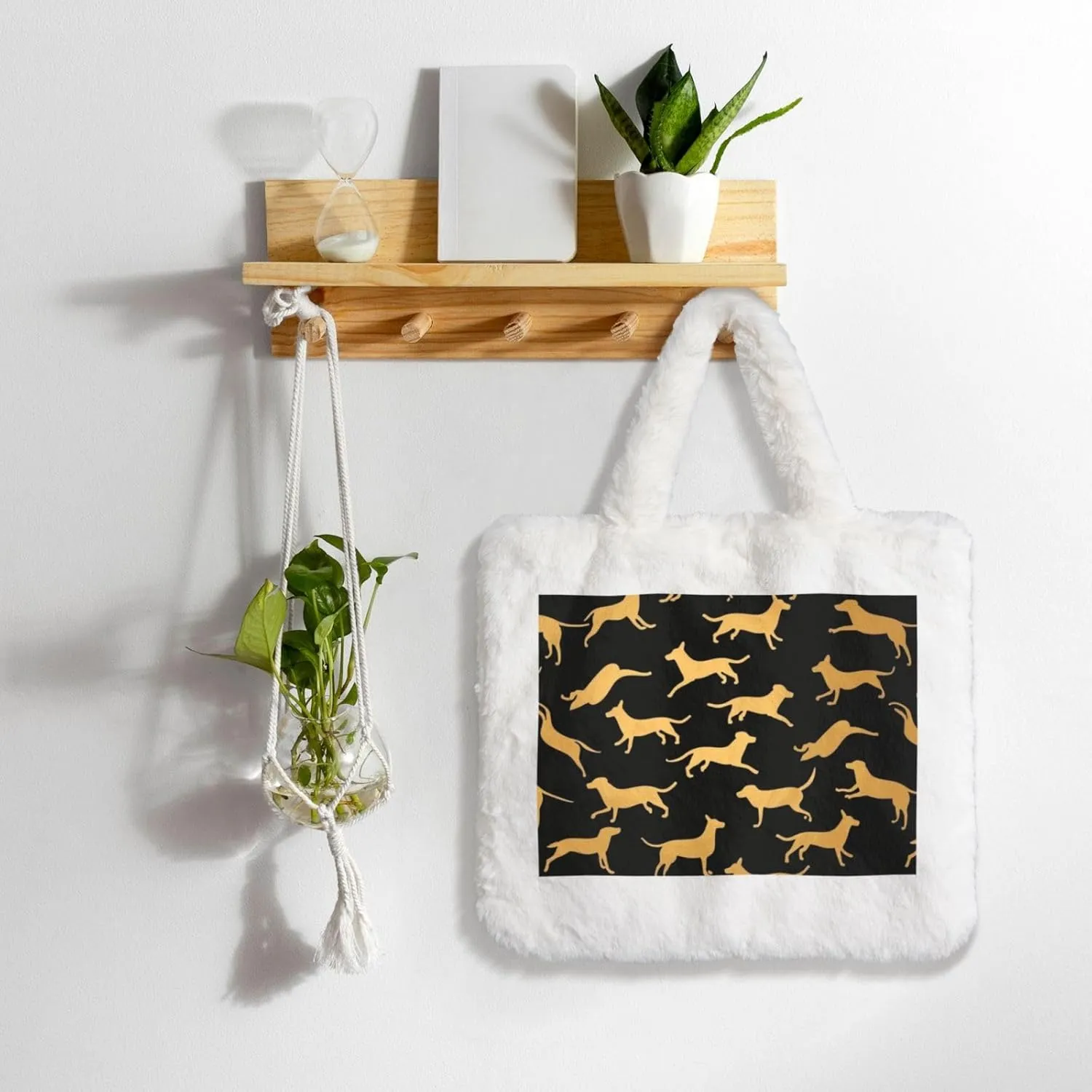 Furry Purse, Fluffy Tote Bag for Women Winter Faux Fur Bag Fuzzy Purse and Handbags
