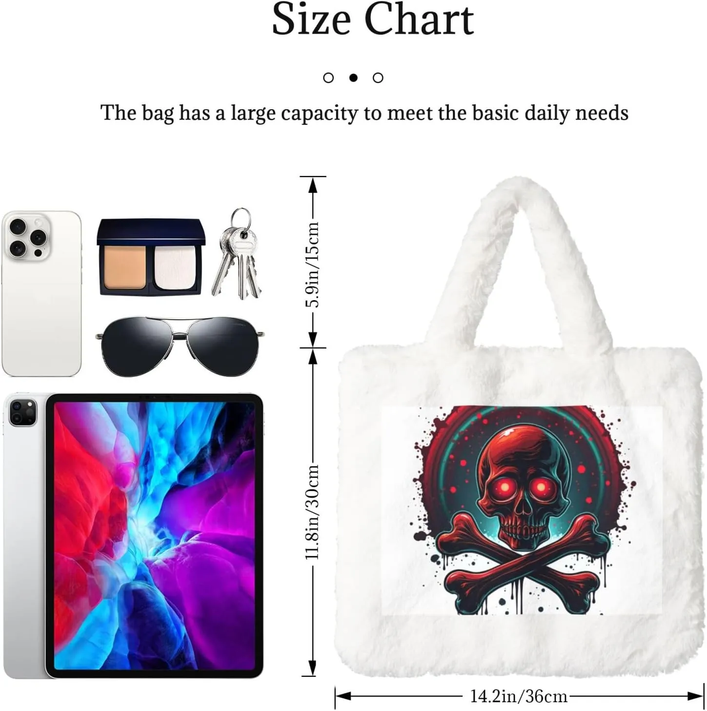 Furry Purse, Fluffy Tote Bag for Women Winter Faux Fur Bag Fuzzy Purse and Handbags