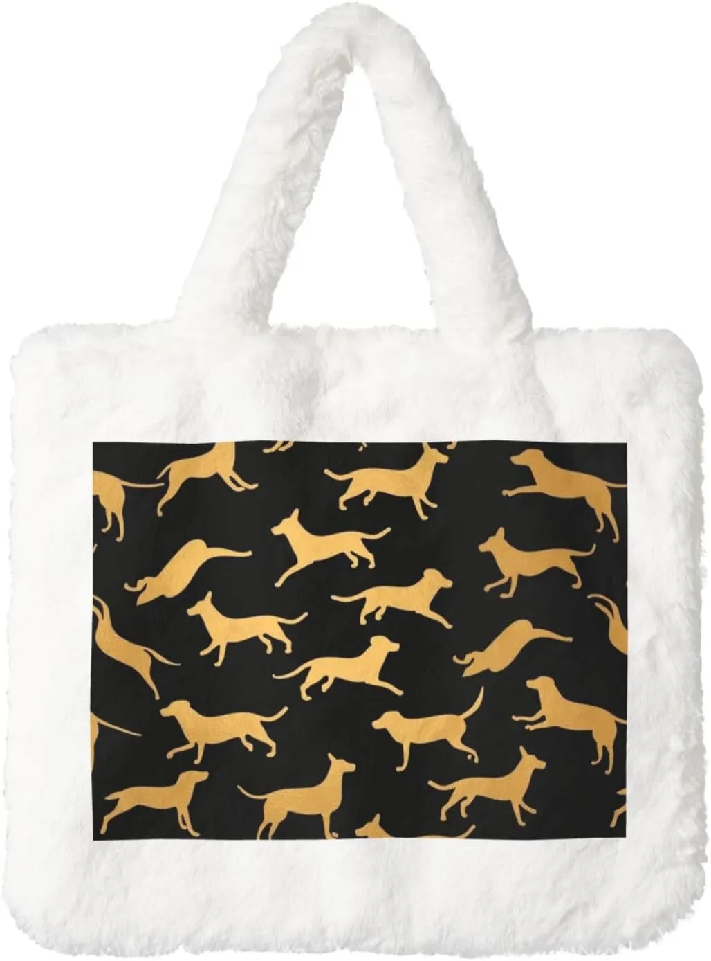 Furry Purse, Fluffy Tote Bag for Women Winter Faux Fur Bag Fuzzy Purse and Handbags