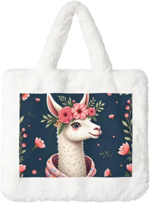 Furry Purse, Fluffy Tote Bag for Women Winter Faux Fur Bag Fuzzy Purse and Handbags