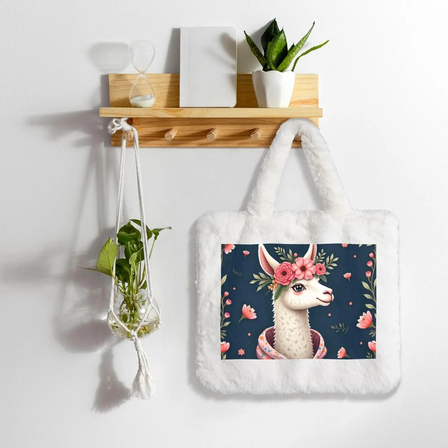Furry Purse, Fluffy Tote Bag for Women Winter Faux Fur Bag Fuzzy Purse and Handbags
