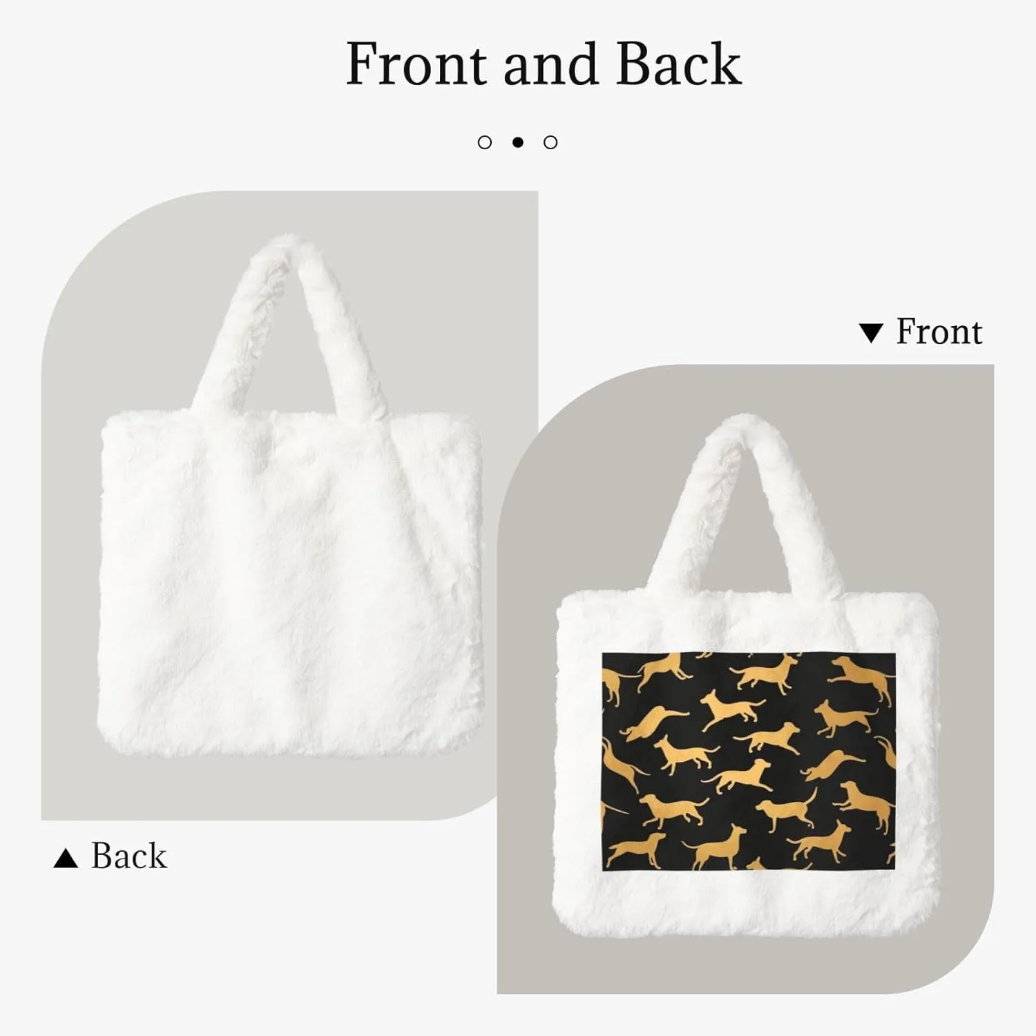 Furry Purse, Fluffy Tote Bag for Women Winter Faux Fur Bag Fuzzy Purse and Handbags