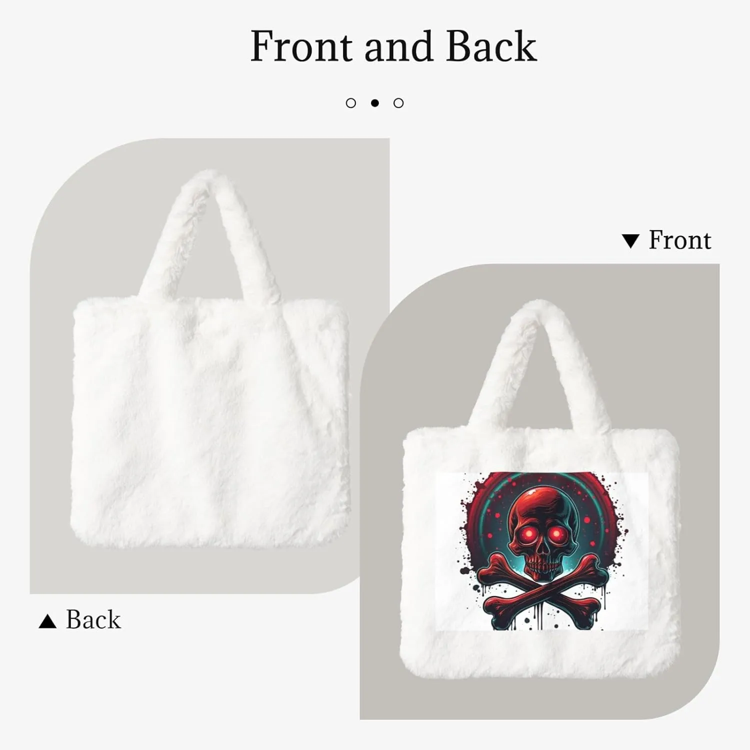 Furry Purse, Fluffy Tote Bag for Women Winter Faux Fur Bag Fuzzy Purse and Handbags