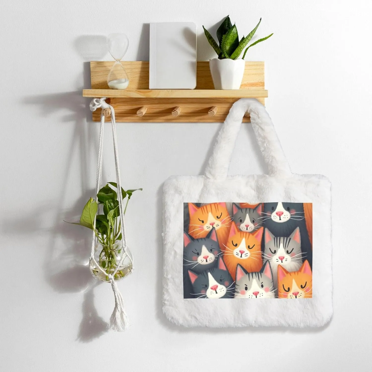 Furry Purse, Fluffy Tote Bag for Women Winter Faux Fur Bag Fuzzy Purse and Handbags