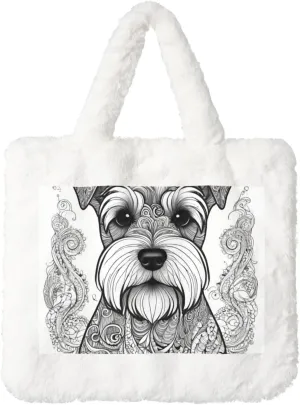 Furry Purse, Fluffy Tote Bag for Women Winter Faux Fur Bag Fuzzy Purse and Handbags
