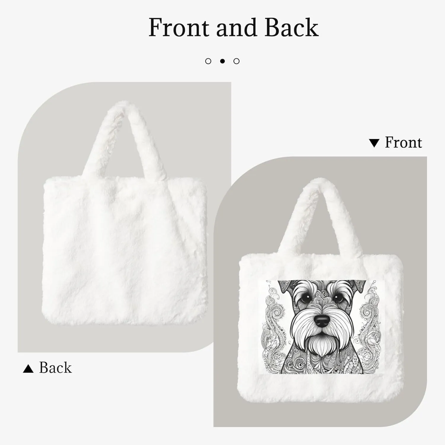 Furry Purse, Fluffy Tote Bag for Women Winter Faux Fur Bag Fuzzy Purse and Handbags