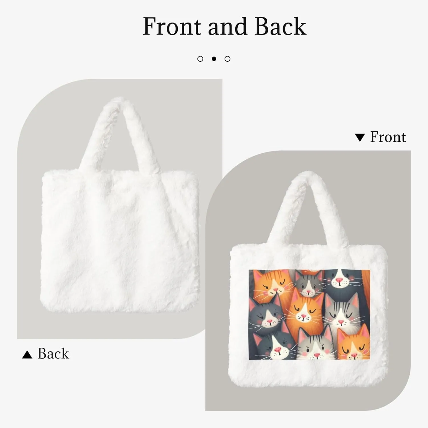 Furry Purse, Fluffy Tote Bag for Women Winter Faux Fur Bag Fuzzy Purse and Handbags