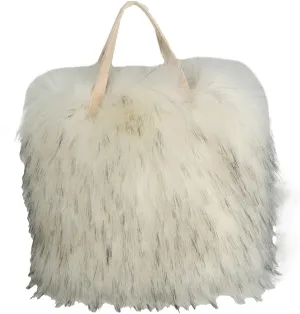 Furry Tote Bag for Women - Y2K Fluffy Shoulder Handbag with Faux Fur Top Handle