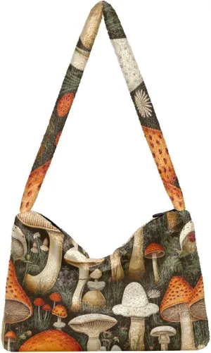 GAIGEO Winter Christmas Forest Deer Shoulder Handbag, Shoulder Bags for Women with Pockets, Autumn Handbags