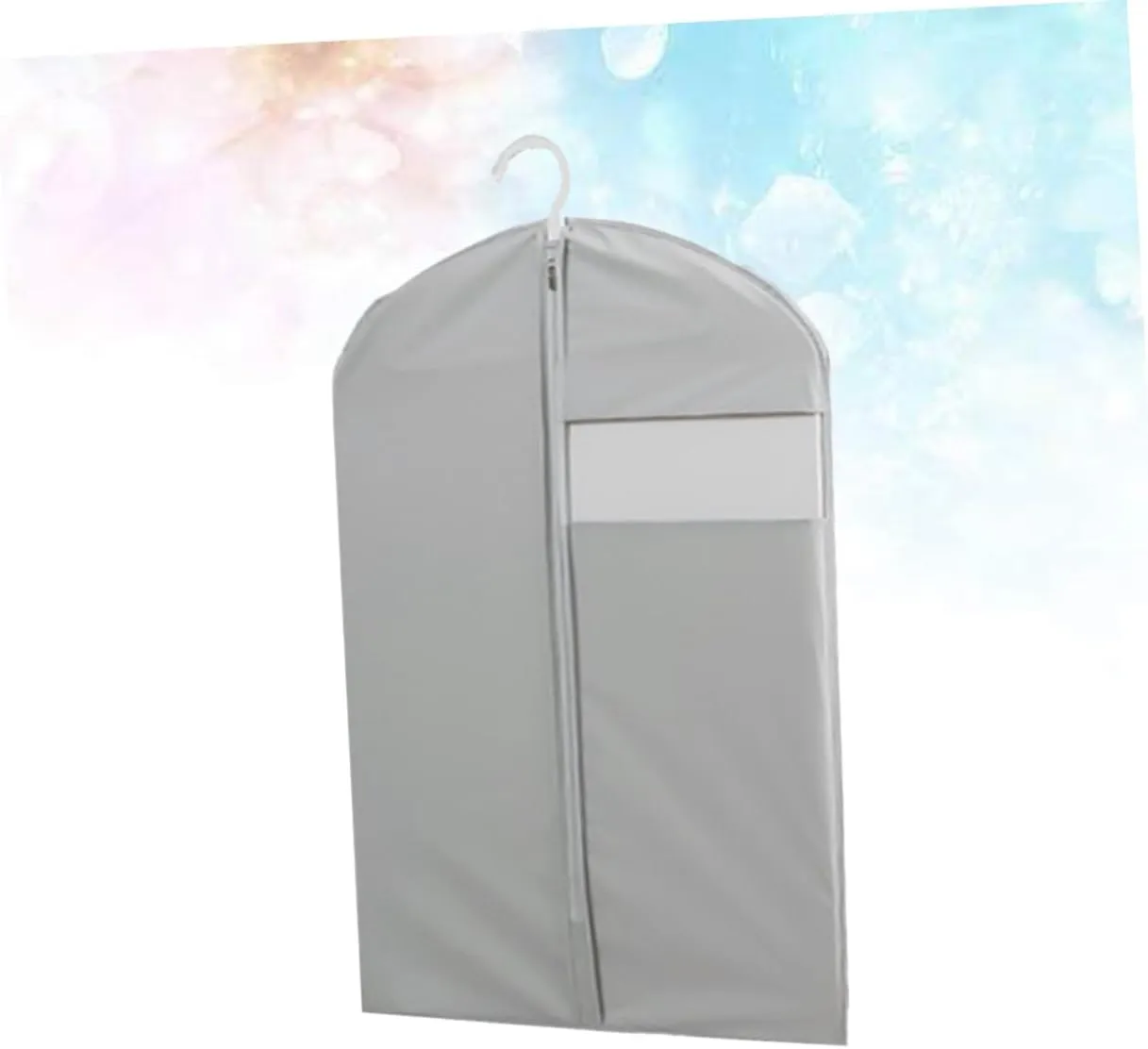Garment Cover Zipper Peva Clothes Cover Bag for Suit Shirt Dress Coat Water Resistant Anti-static Anti-friction 60x90 Inches Light Grey