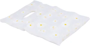Gatuida Flower Pattern Plastic Tote Bags 100pcs Bulk Disposal Small Handle for Daily Use