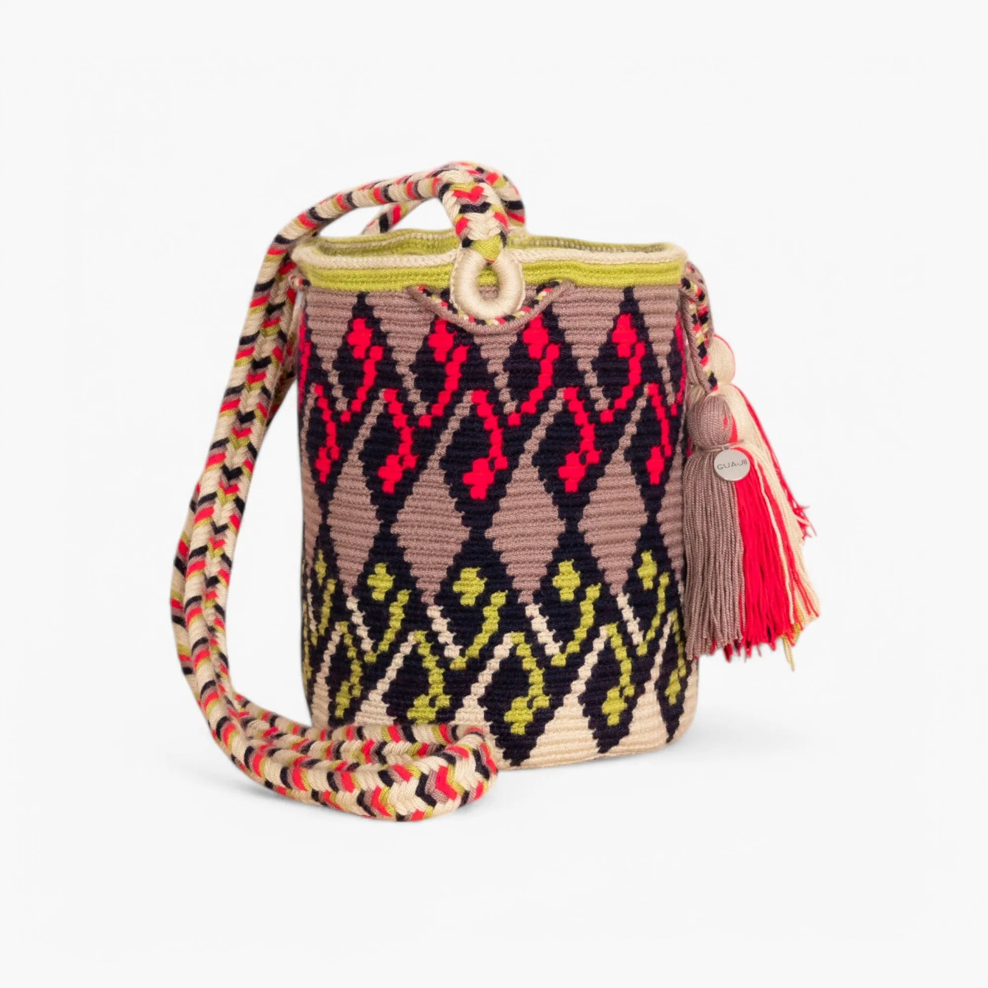 Geometric crossbody bag M | Thistle
