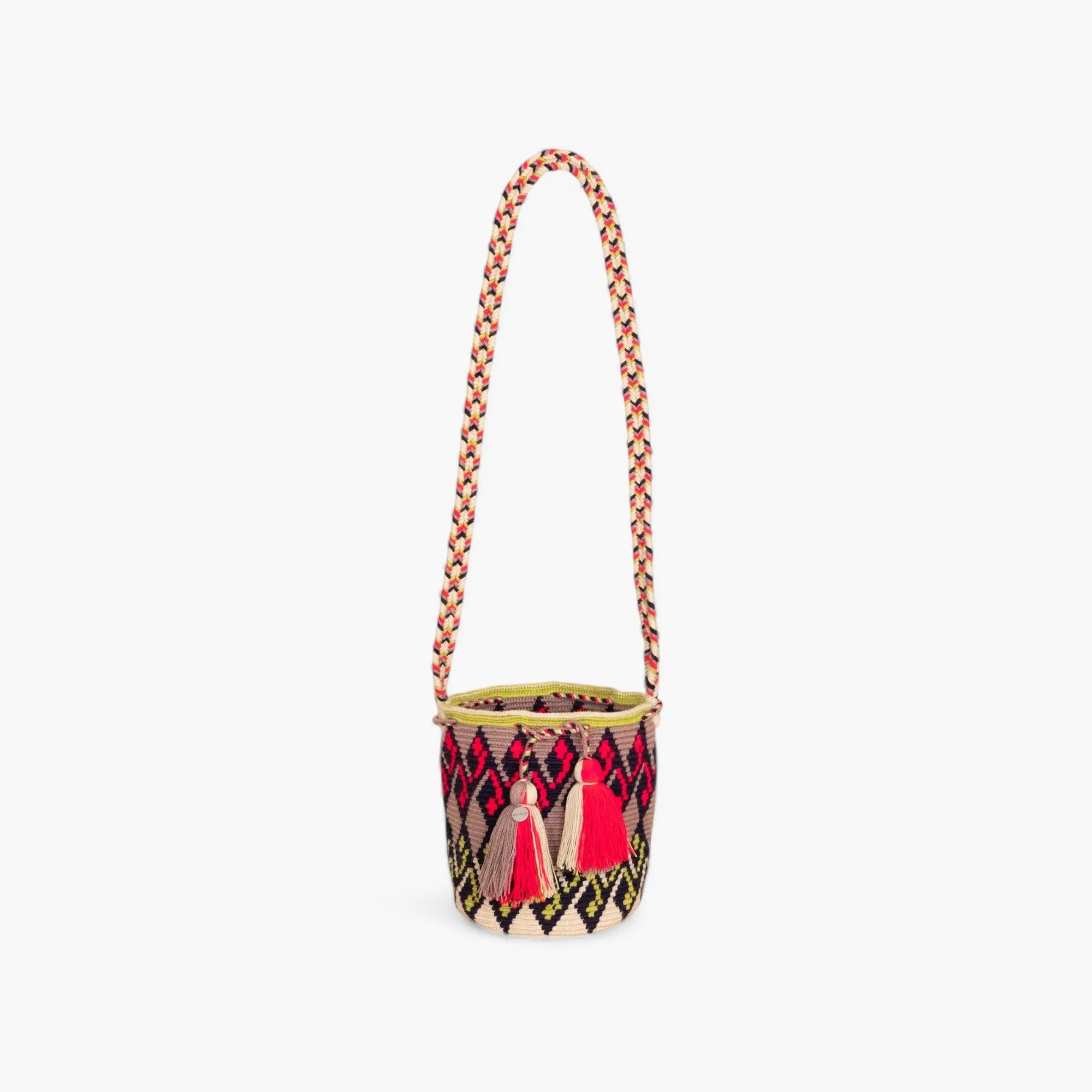 Geometric crossbody bag M | Thistle