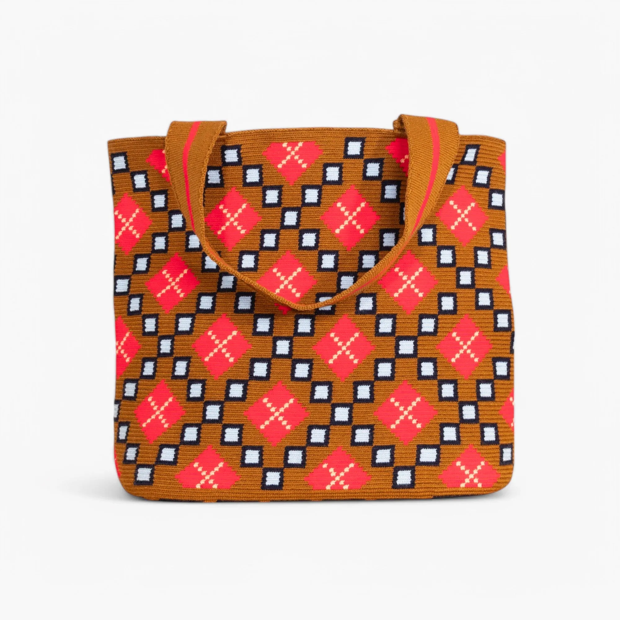 Geometric oval tote | Cinnamon