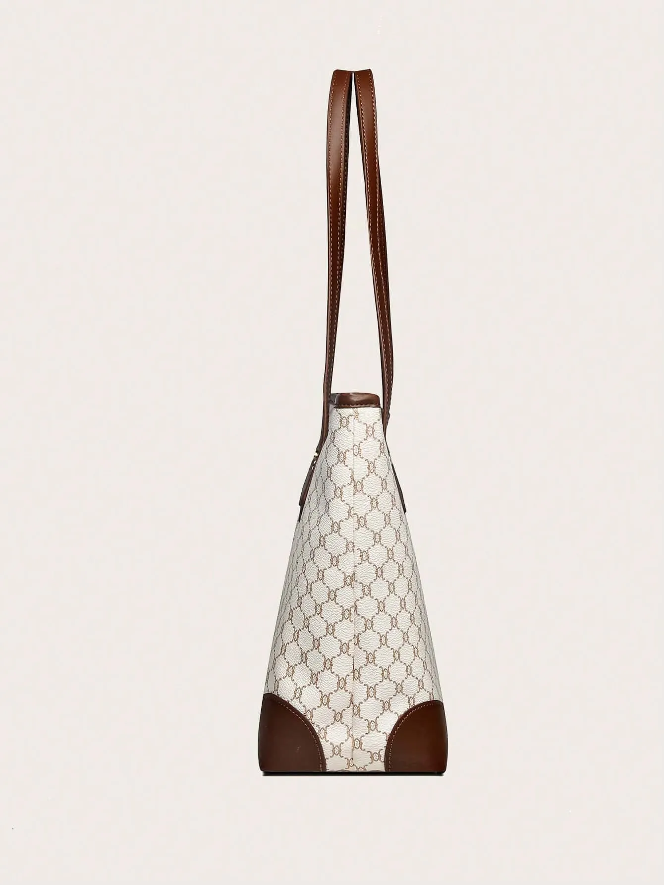 Geometric Pattern Shoulder Tote Bag, Old Money Style Women Bag