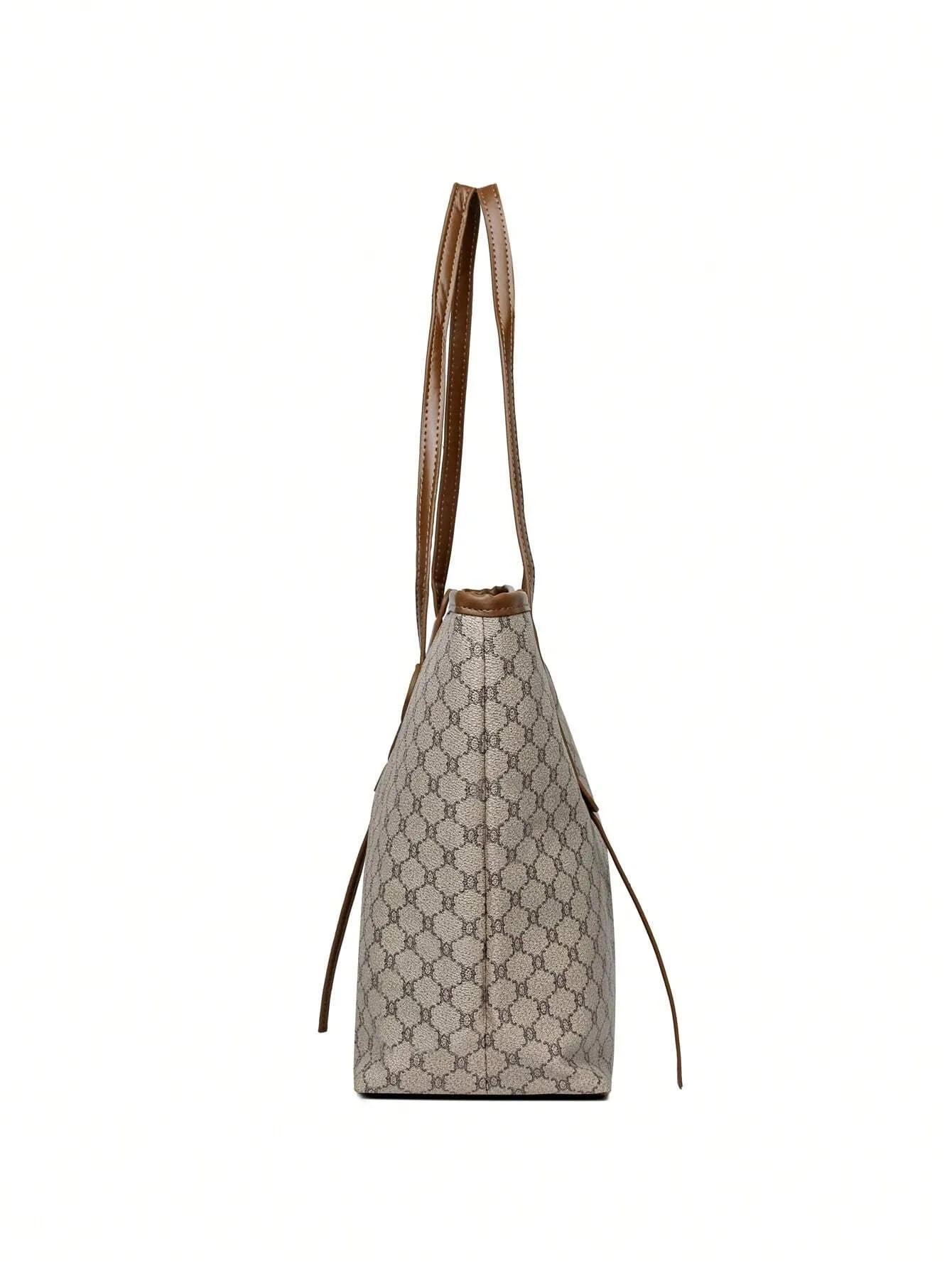 Geometric Pattern Shoulder Tote Bag, Old Money Style Women Bag