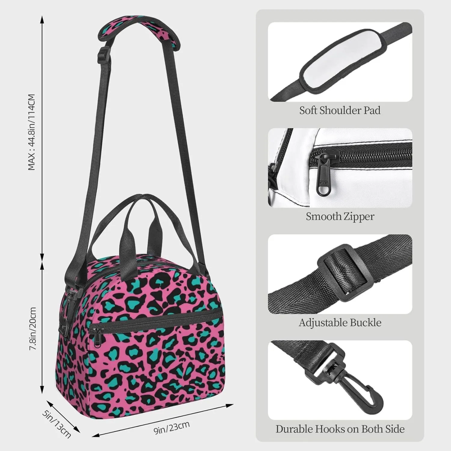 Geometric Pattern,Lunch Box for Women,Hexagonal Pattern Honeycomb Design,Insulated Lunch Bag Women with Adjustable Shoulder Strap,Cute Lunch Tote Bag for Work,Picnic,Camping,Yellow White