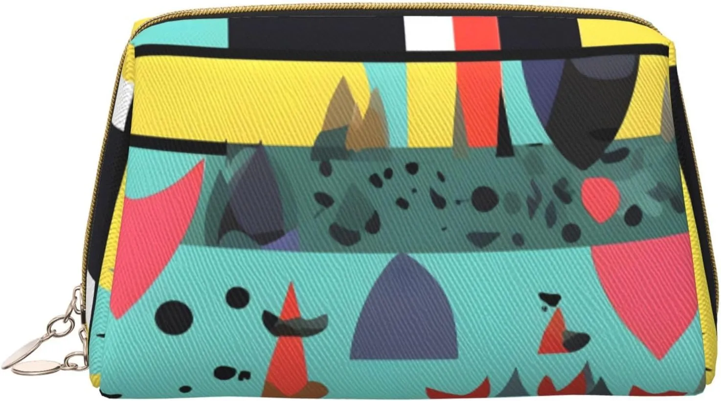 Geometric Patternsmakeup Bag Organizer,Toiletry Cosmetic Bag,Zipper Pouch Brushes Storage Case(Large), CMC-11878