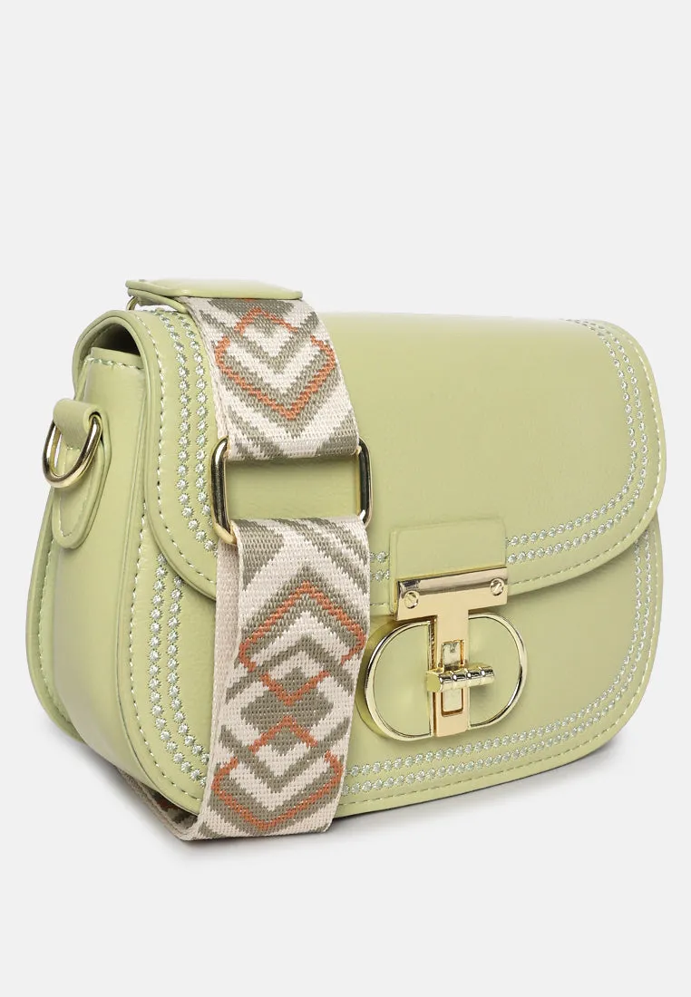 Geometric Strap Shoulder Bag By Ruw