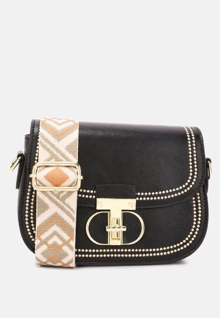 Geometric Strap Shoulder Bag By Ruw