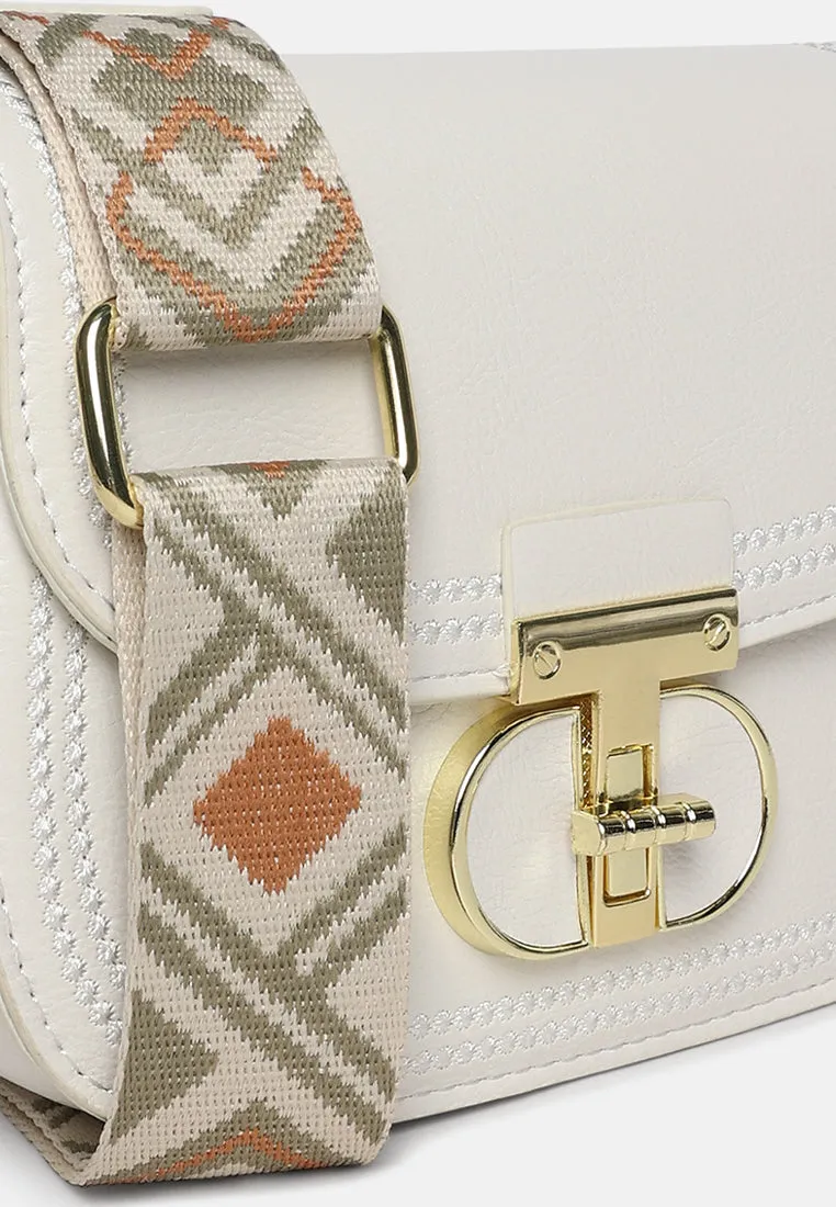 Geometric Strap Shoulder Bag By Ruw