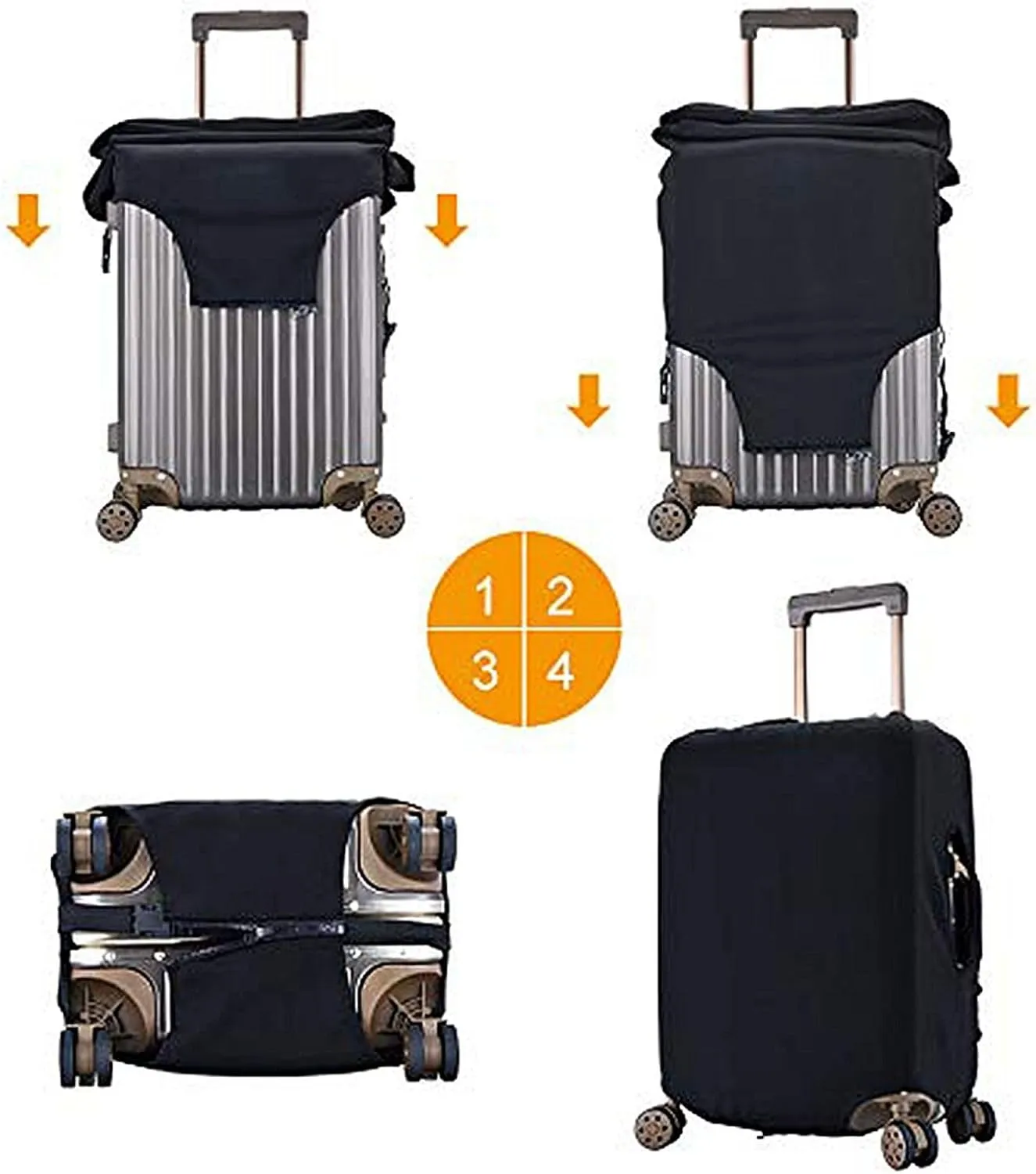 German Shepherd Dog Print Luggage Cover For Suitcases, Elastic Travel Bag For Luggage, Stylish Design