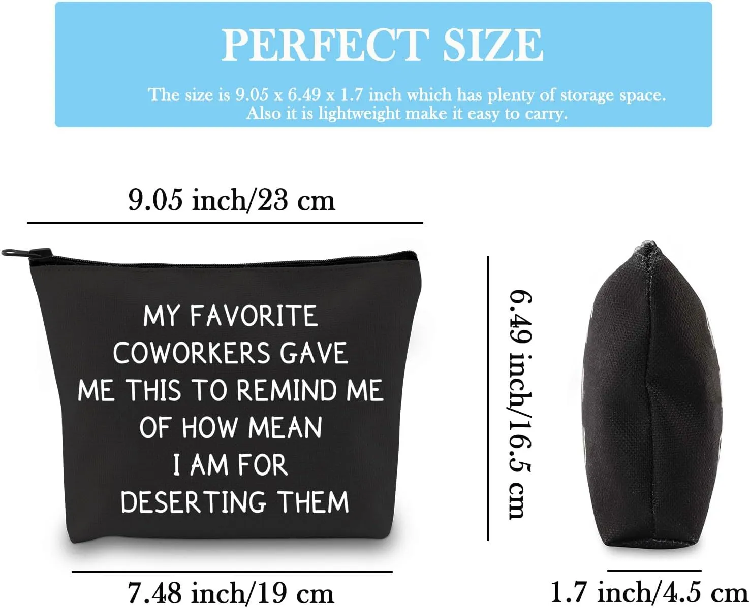 GJTIM Coworker Moving Away Gift Work Friend Leaving Farewell Gift Work Bestie Makeup Bag