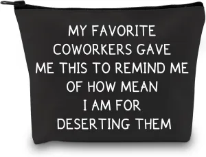 GJTIM Coworker Moving Away Gift Work Friend Leaving Farewell Gift Work Bestie Makeup Bag
