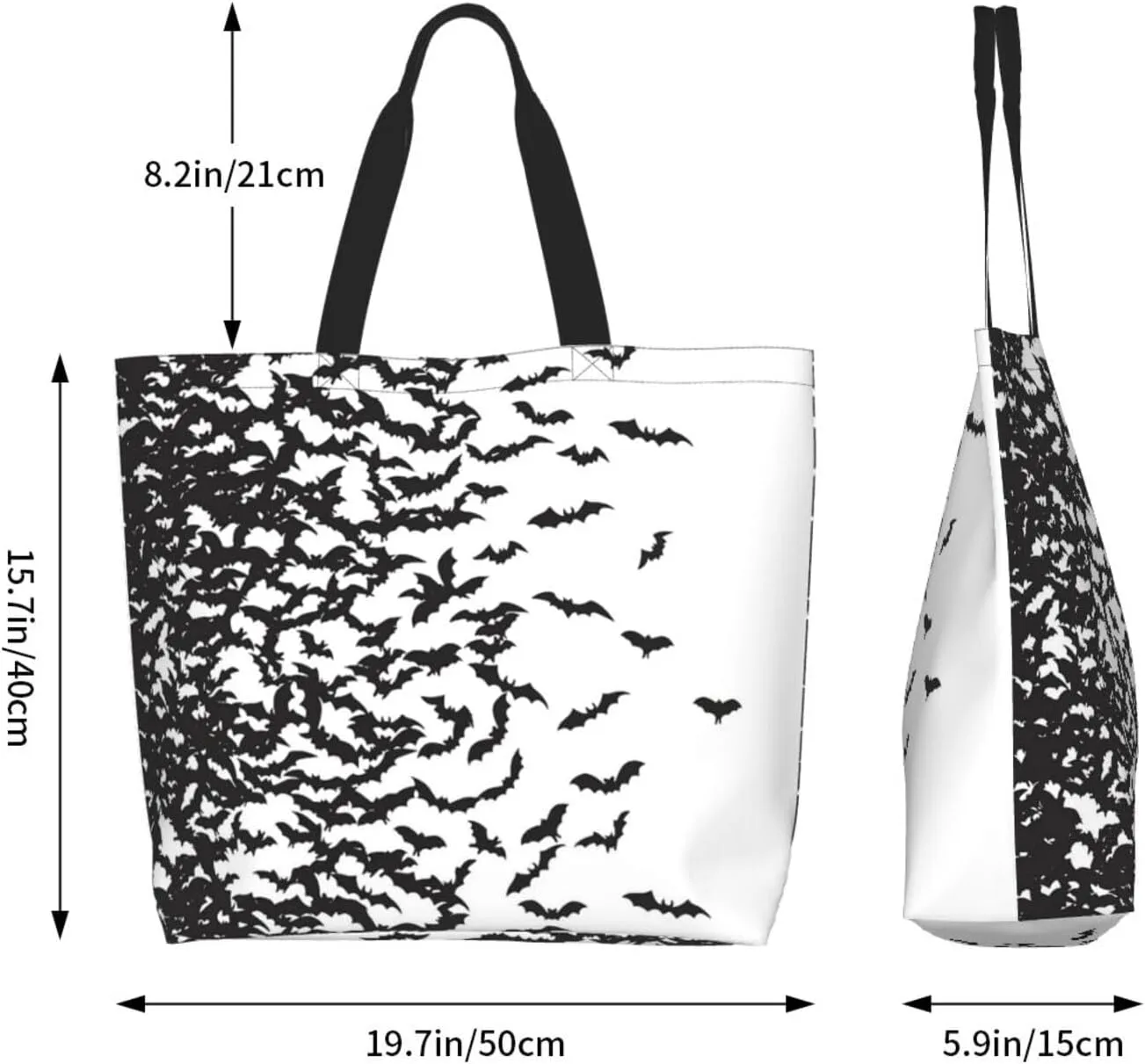 Goth Gothic Tote for Women - Sun and Moon Beach Bag, Large Capacity Grocery Reusable Shopping Bag