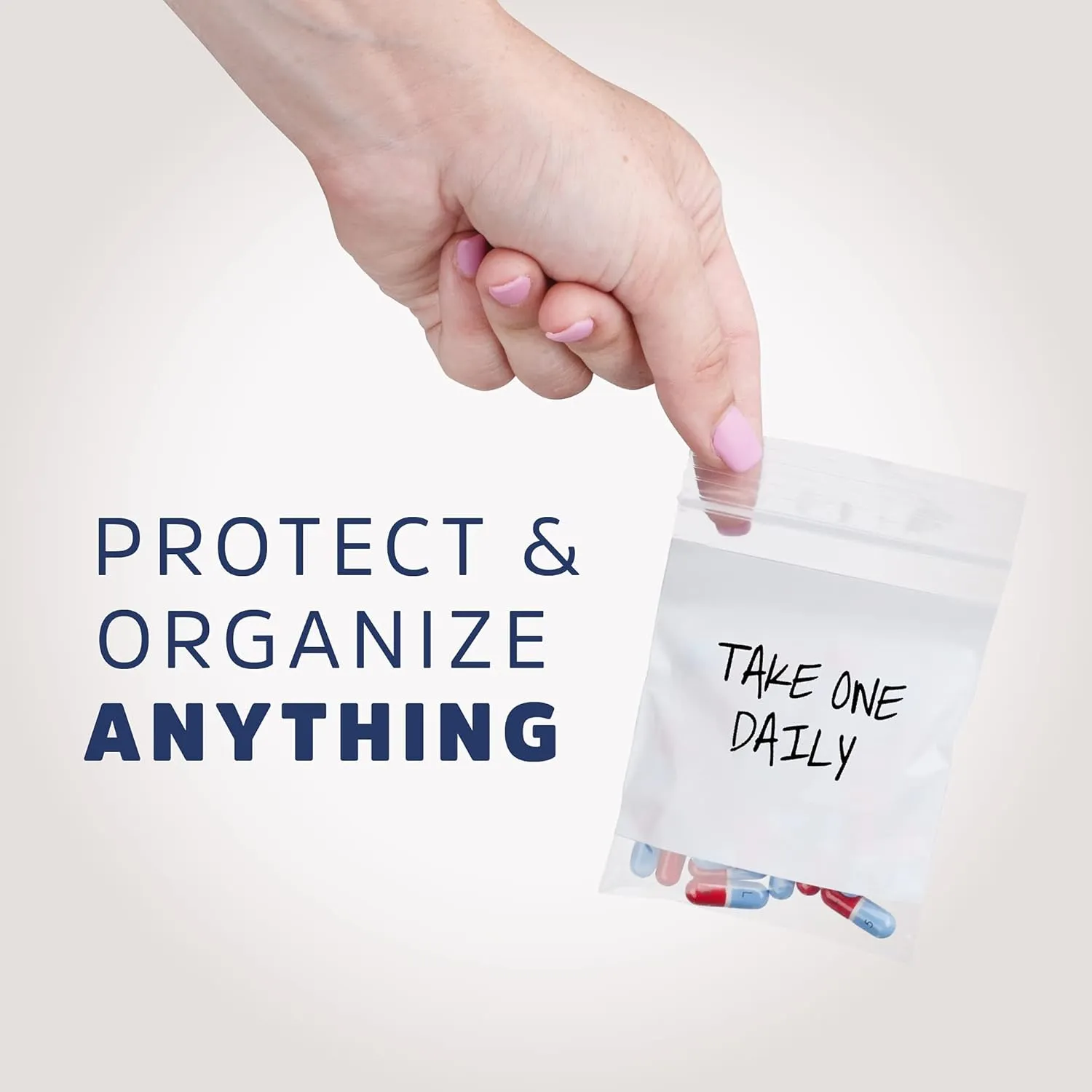 GPI - 3" X 4" - Bulk Pack of 200, 4 Mil Thick, Heavy Duty, Clear Plastic Reclosable Zip Bags, with Write-on White Block for Labeling, Strong & Durable Poly Baggies with Resealable Zipper Top Lock.
