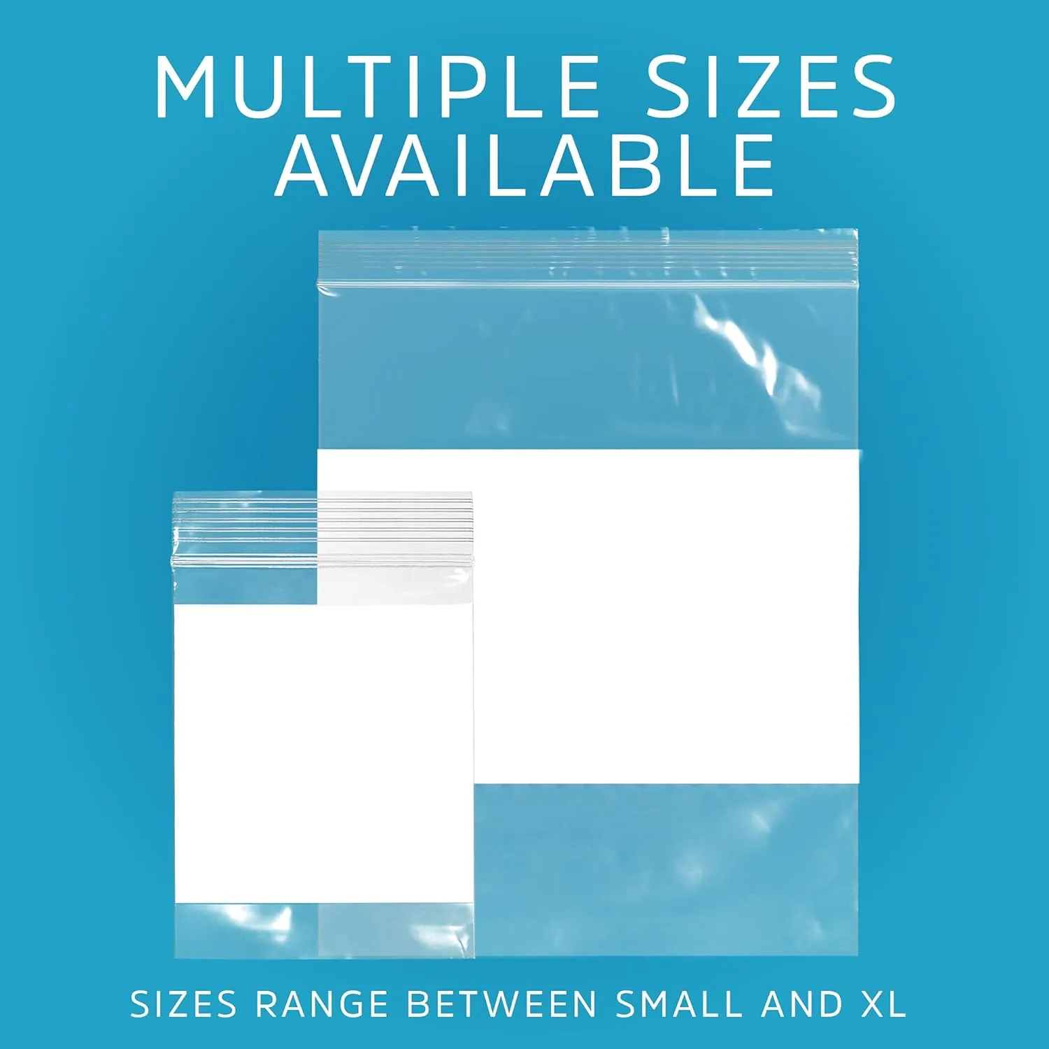 GPI - 3" X 4" - Bulk Pack of 200, 4 Mil Thick, Heavy Duty, Clear Plastic Reclosable Zip Bags, with Write-on White Block for Labeling, Strong & Durable Poly Baggies with Resealable Zipper Top Lock.