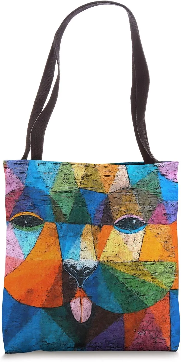 Graffiti Dog Abstract Geometric Street Art-Work Artist Gifts Tote Bag