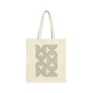 Green Pattern Bauhaus Canvas Tote Bag