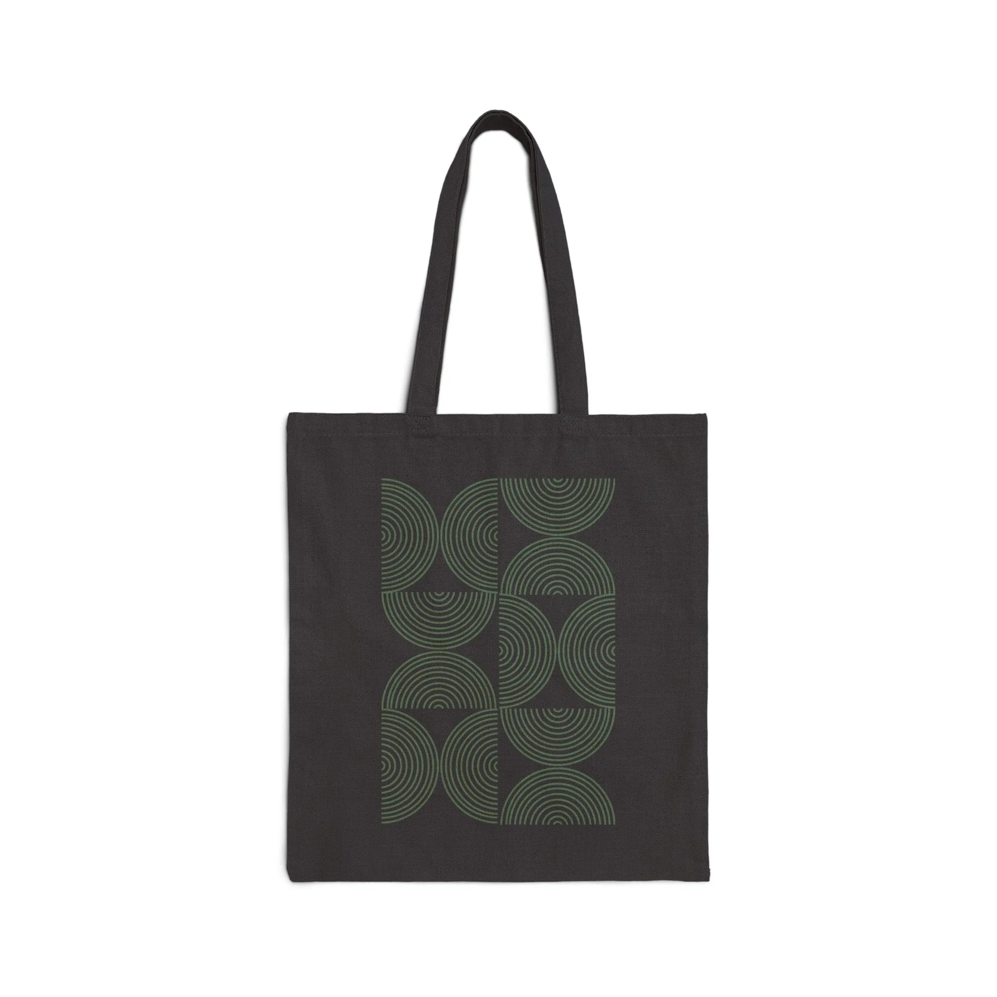 Green Pattern Bauhaus Canvas Tote Bag